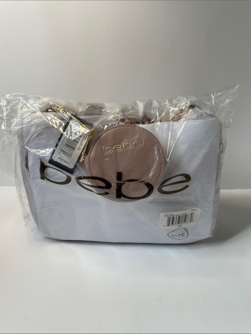 NWT bebe Mauve Shoulder Bag with Round Coin Pouch - Picture 2 of 5